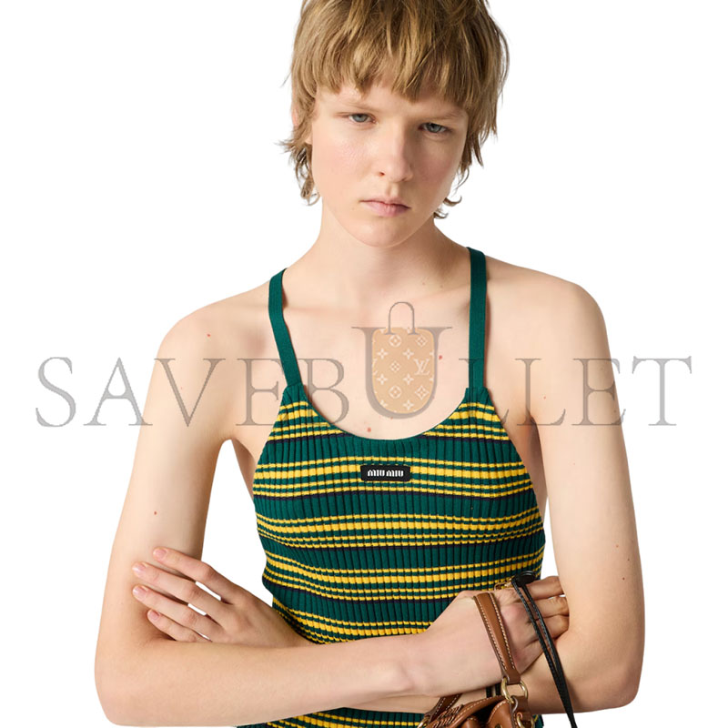 MIUMIU COTTON KNIT TOP MMV345